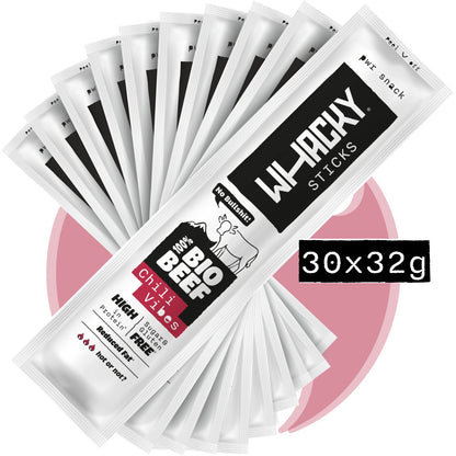 Organic Beef Sticks Chili Vibes 30x 32g